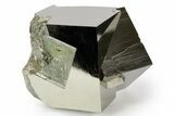 Shiny, Natural Pyrite Cube Cluster - Navajun, Spain #347318-1